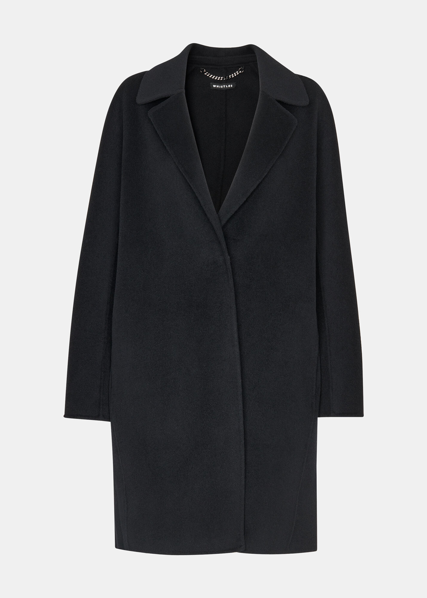 Black Julia Wool Double Faced Coat WHISTLES