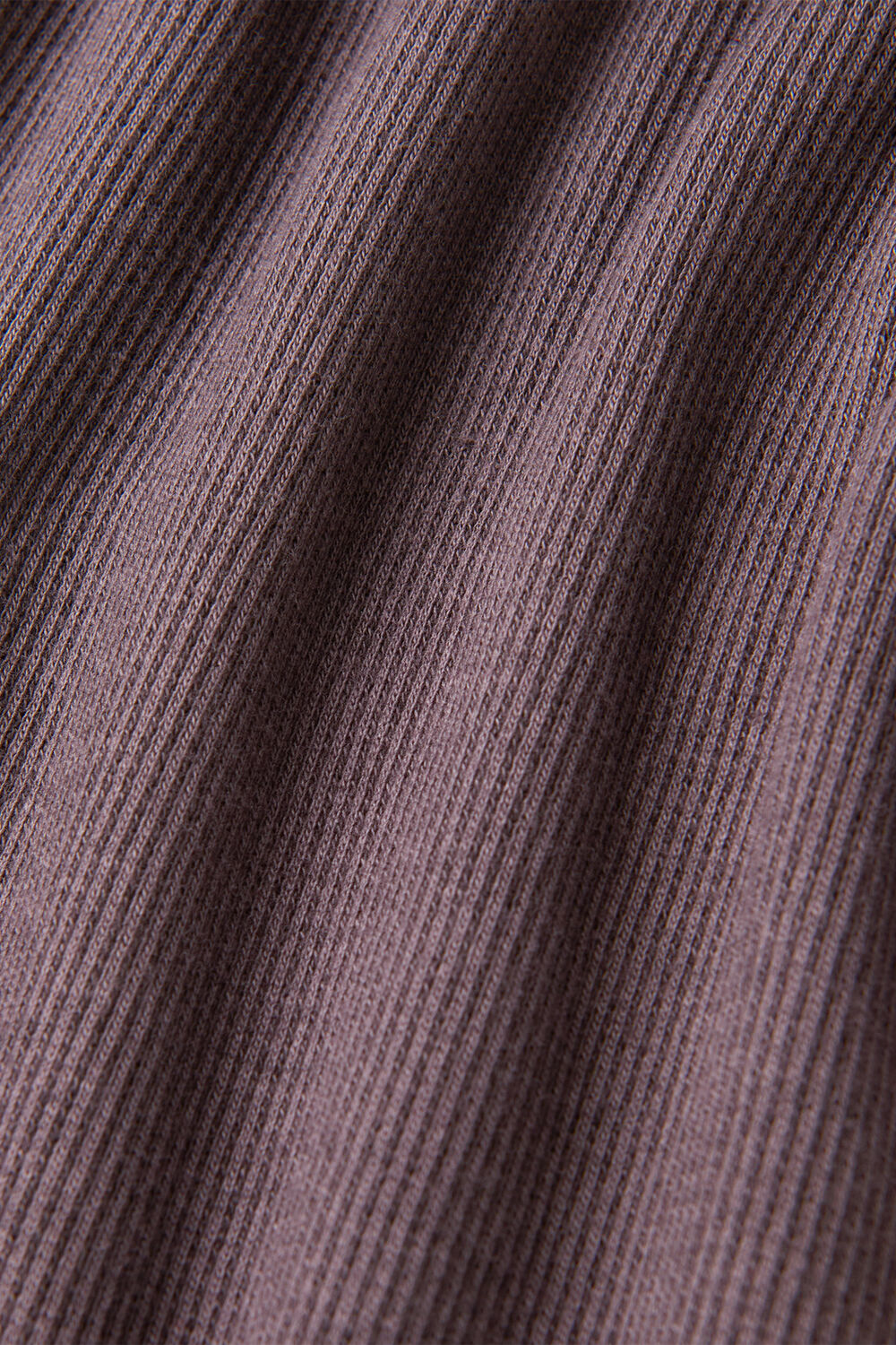 High Neck Rib Detail Tee