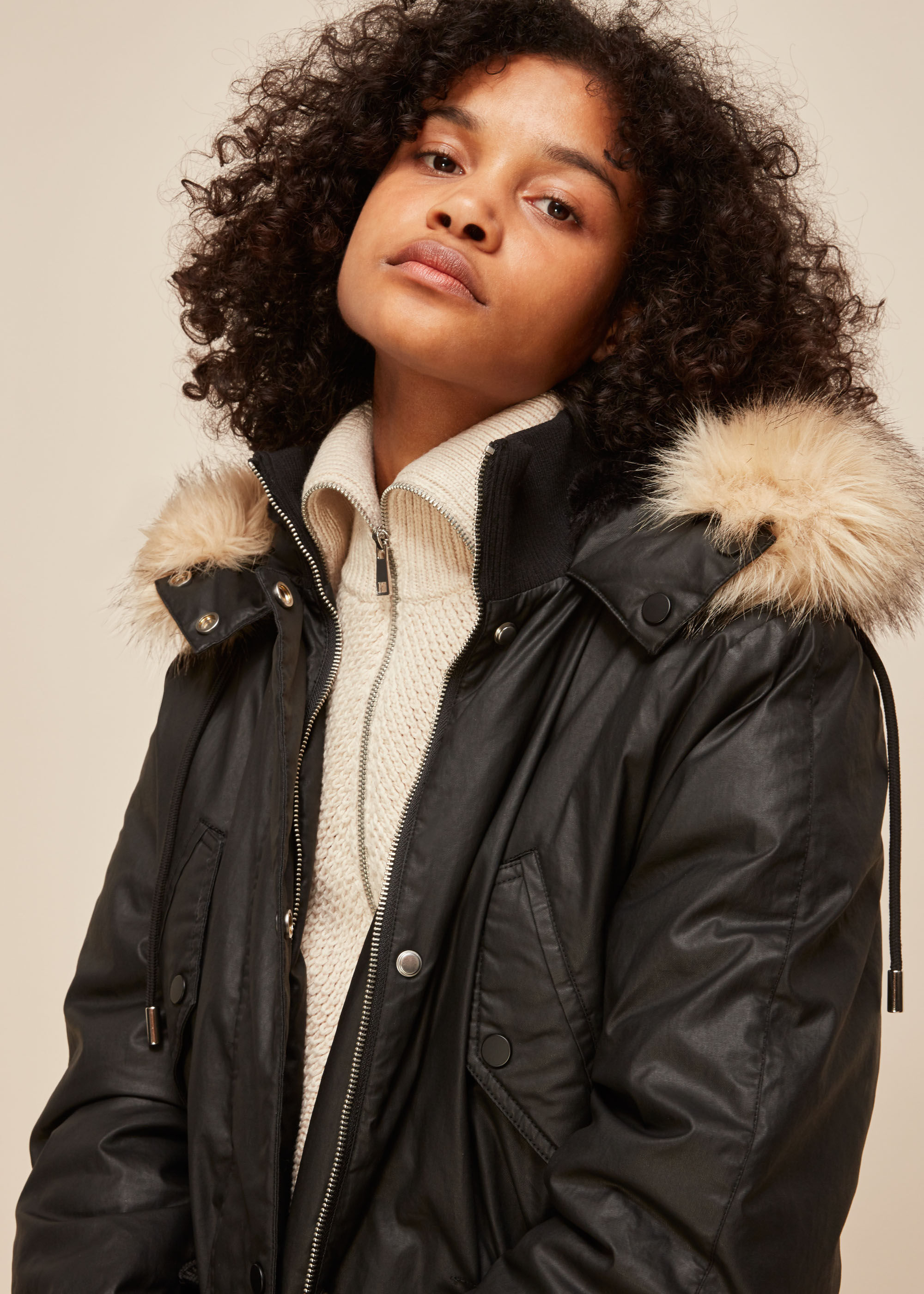 J crew perfect outlet winter parka black