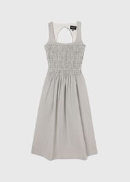 Seersucker Ruched Bodice Dress