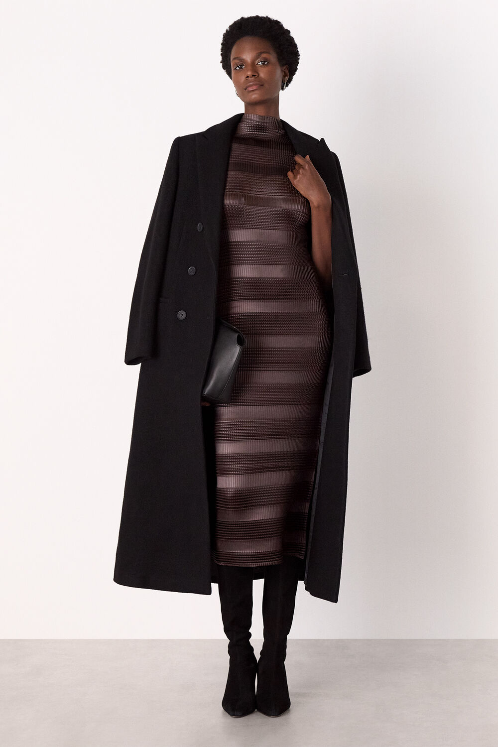 Sleeveless Plisse Midi Dress