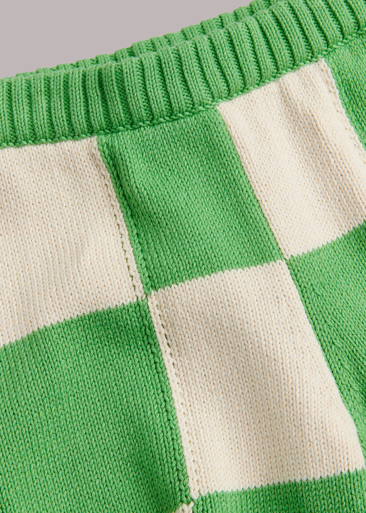 Checkerboard Knit Shorts
