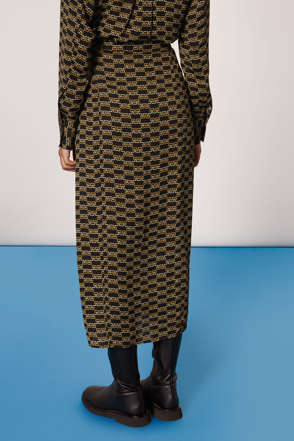 Tangle Check Wrap Skirt