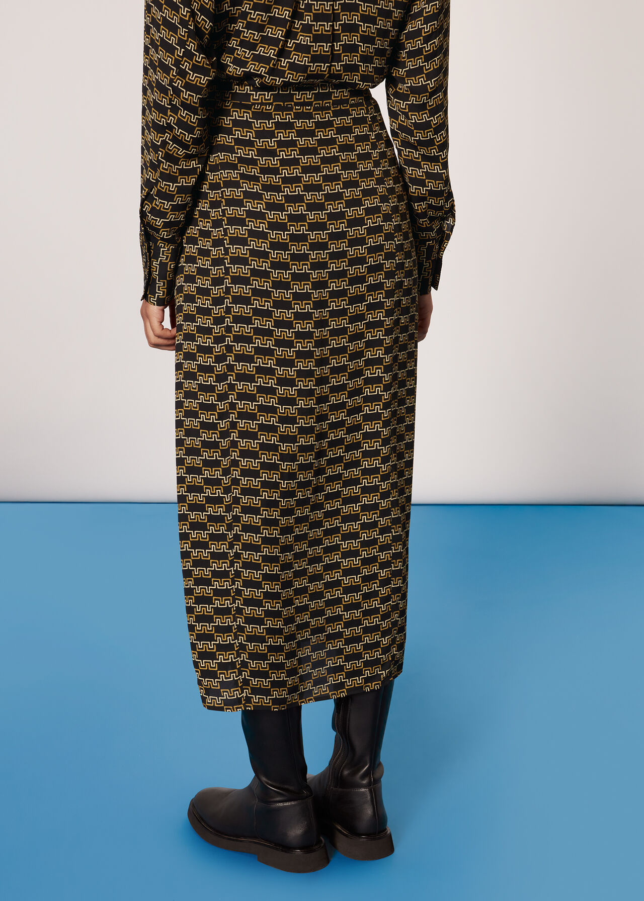 Tangle Check Wrap Skirt