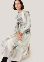 Wild Horse Print Silk Dress