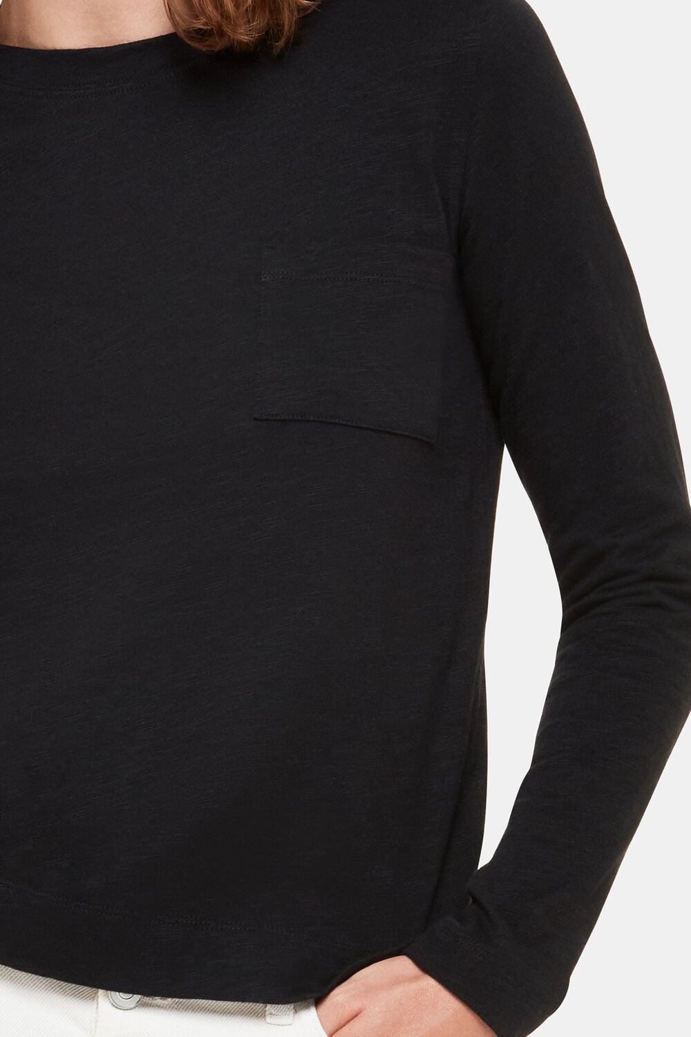 Crew Neck Pocket Top