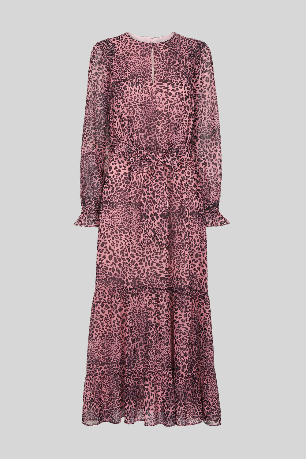 Wild Cat Tiered Dress Pink/Multi