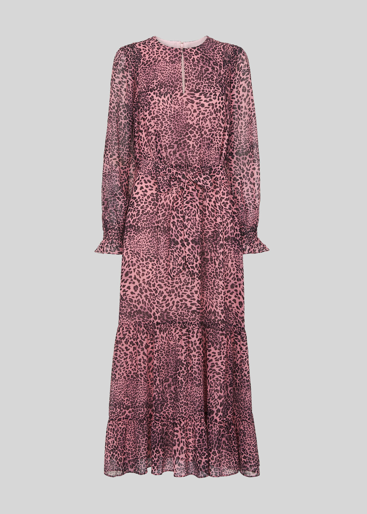 Wild Cat Tiered Dress Pink/Multi