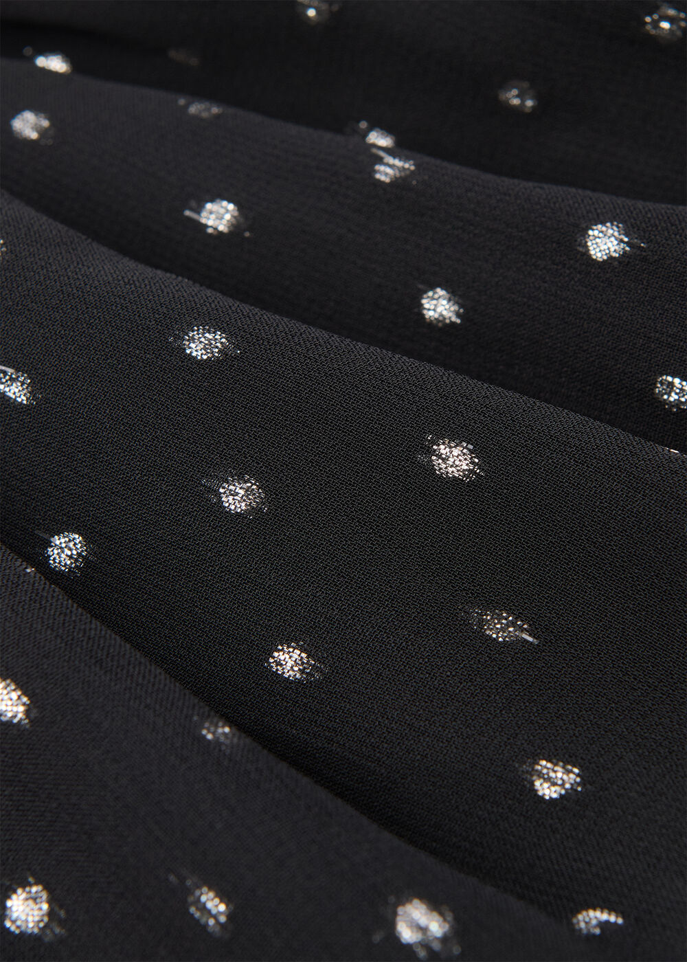 Metallic Dobby Frill Blouse