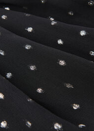 Metallic Dobby Frill Blouse