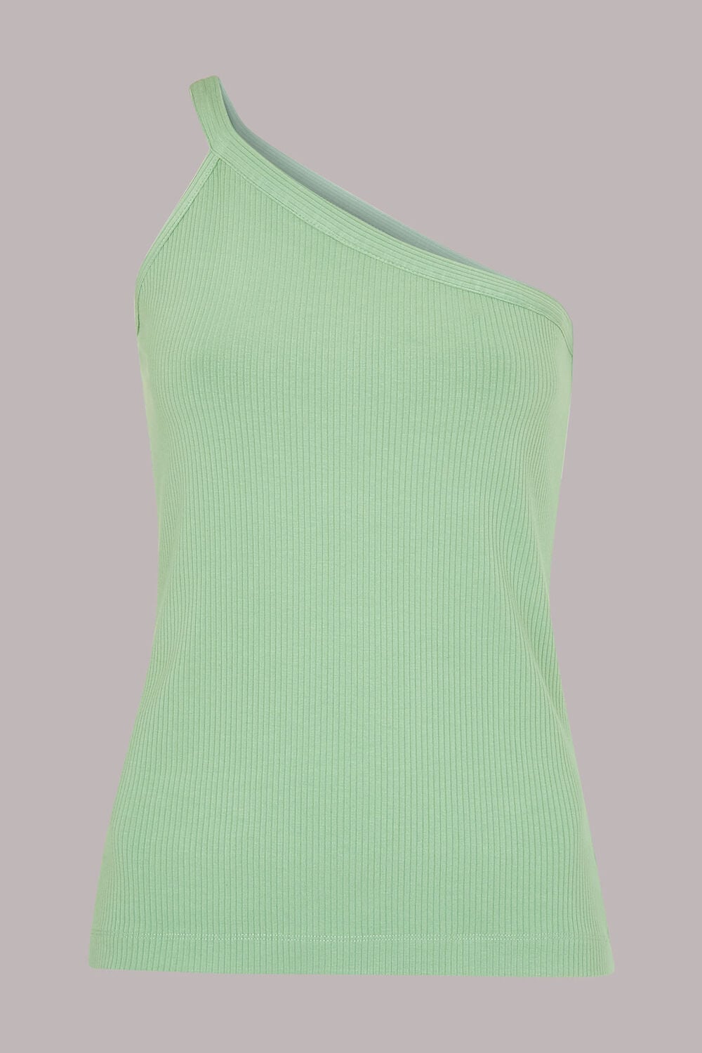Ribbed One Shoulder Cami