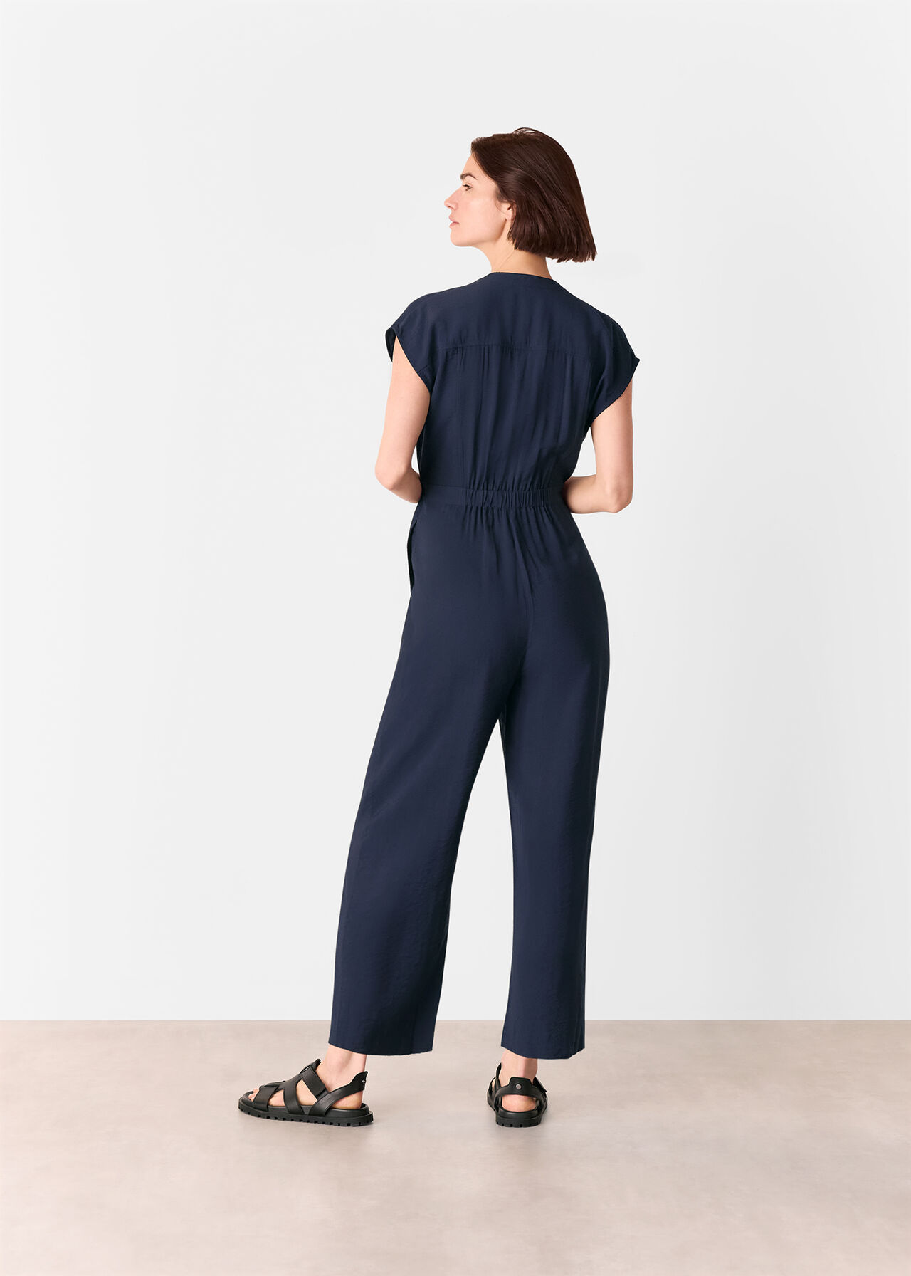 Sleeveless Drawstring Jumpsuit