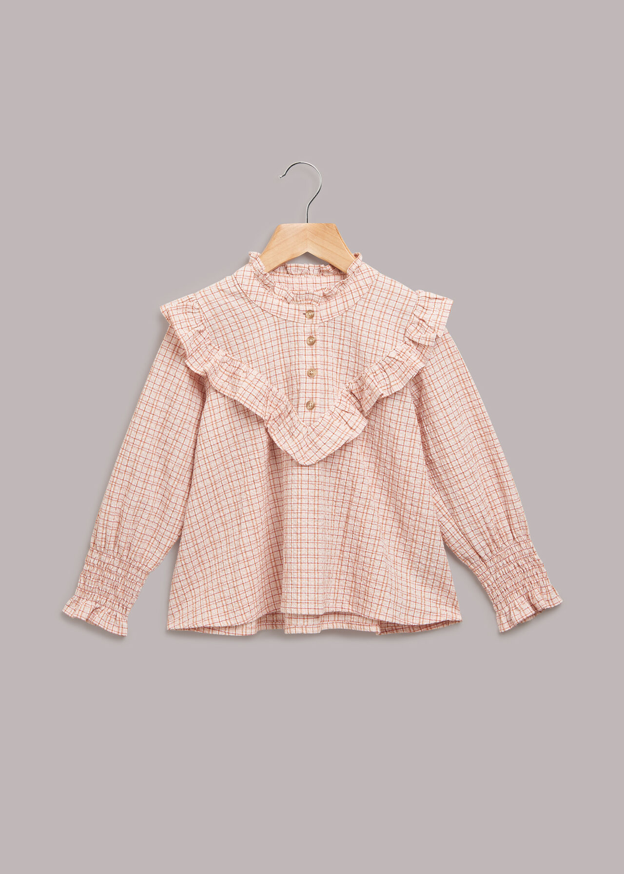 Checked Riley Frill Top