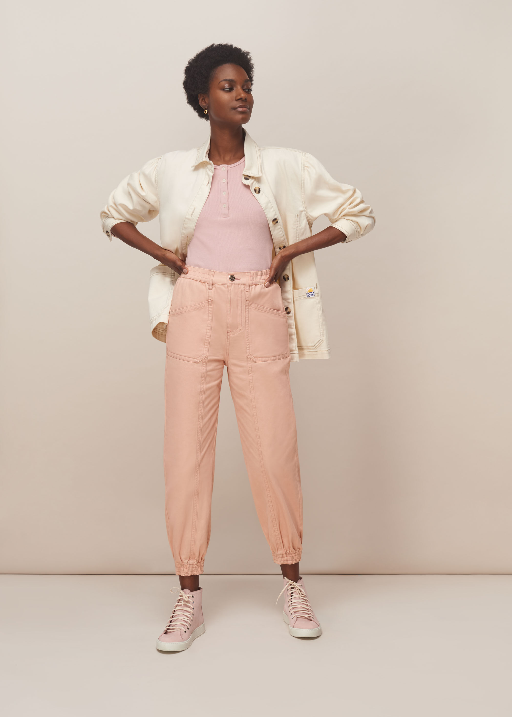 Hobbs Kaia Skinny Trousers Pale Pink at John Lewis  Partners