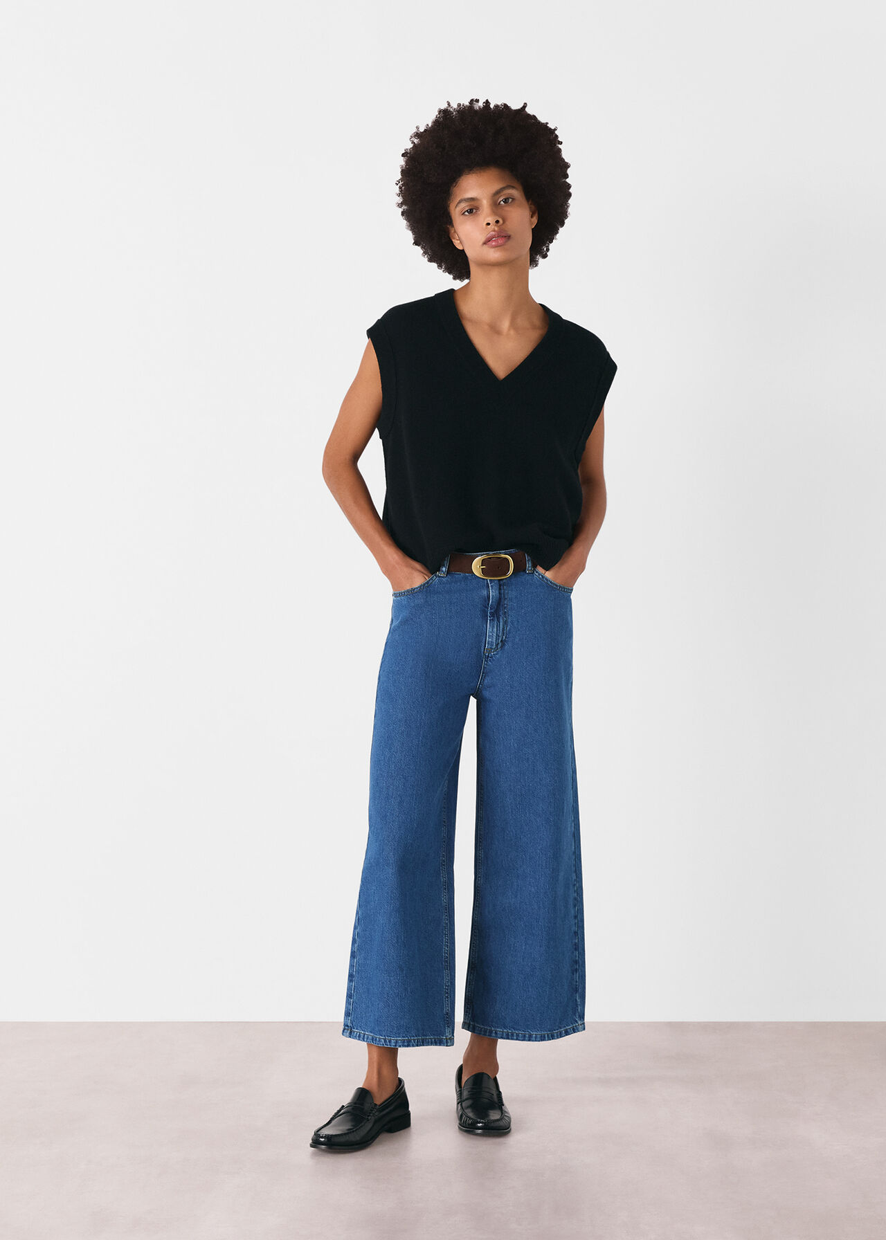 Wide Leg Cropped Jean