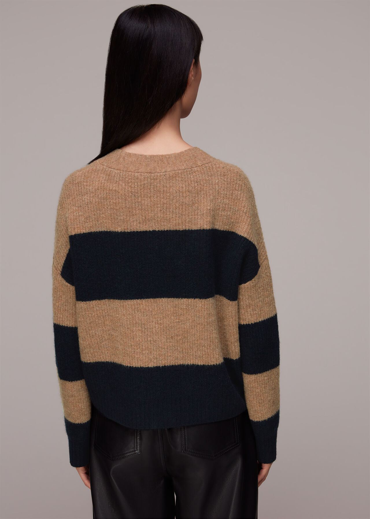 Stripe Ribbed Cardigan