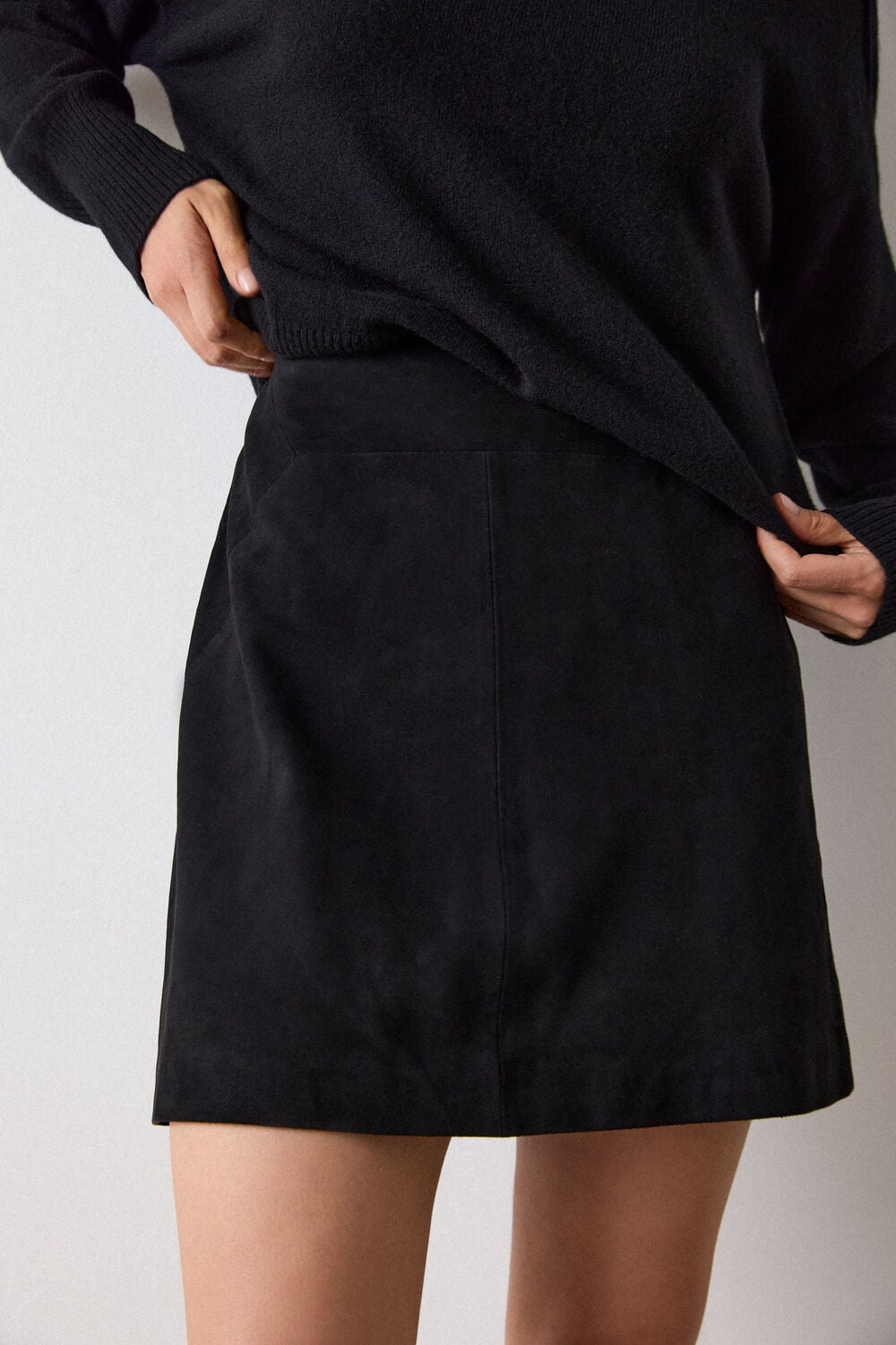 Suede A Line Skirt