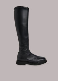 Black Quin Stretch Knee High Boot | WHISTLES | Whistles UK