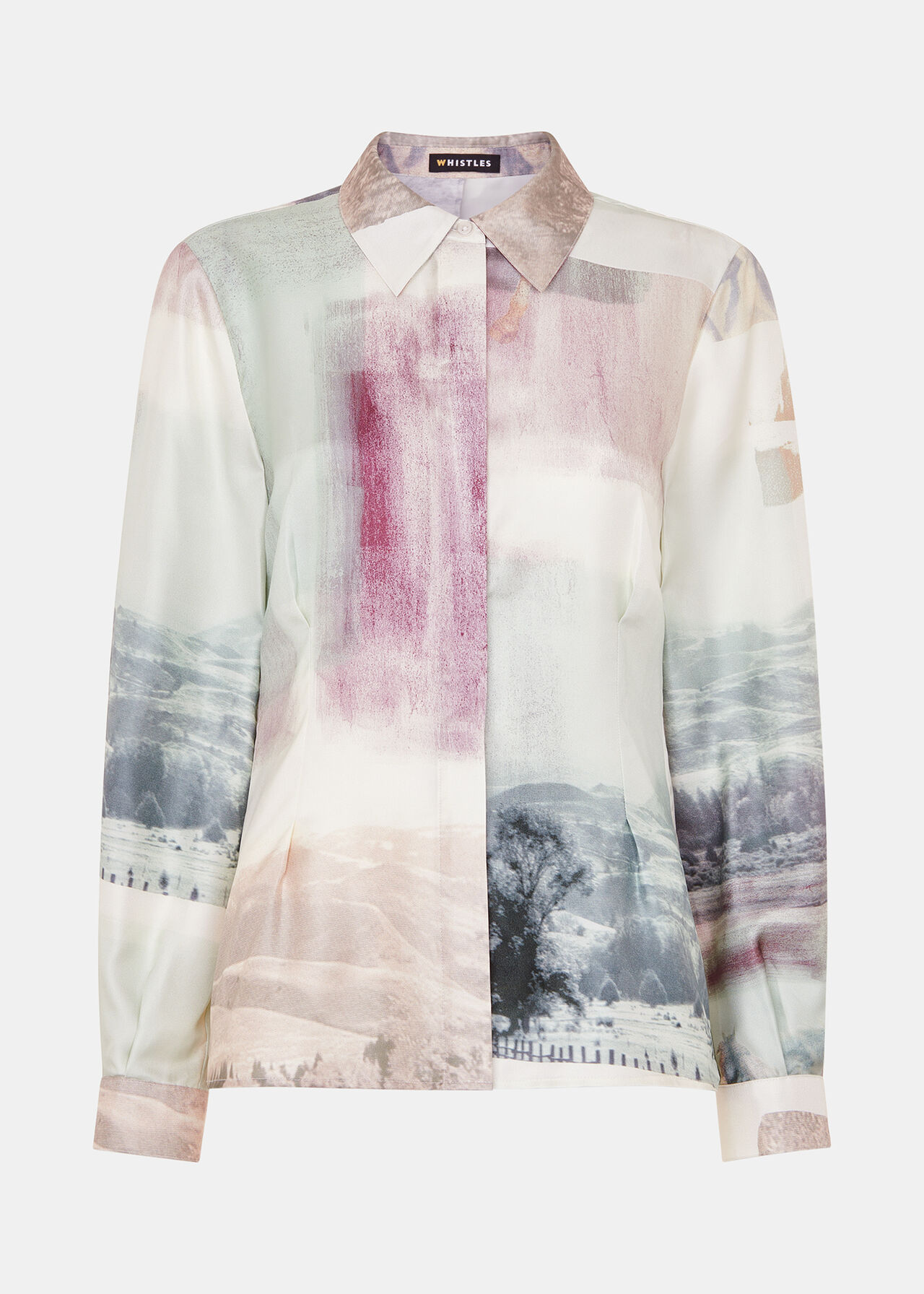 Wild Horse Print Silk Shirt