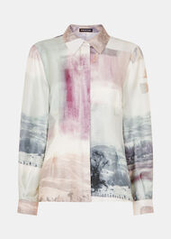Wild Horse Print Silk Shirt