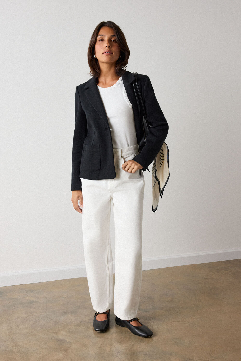 Black Jersey Jacket