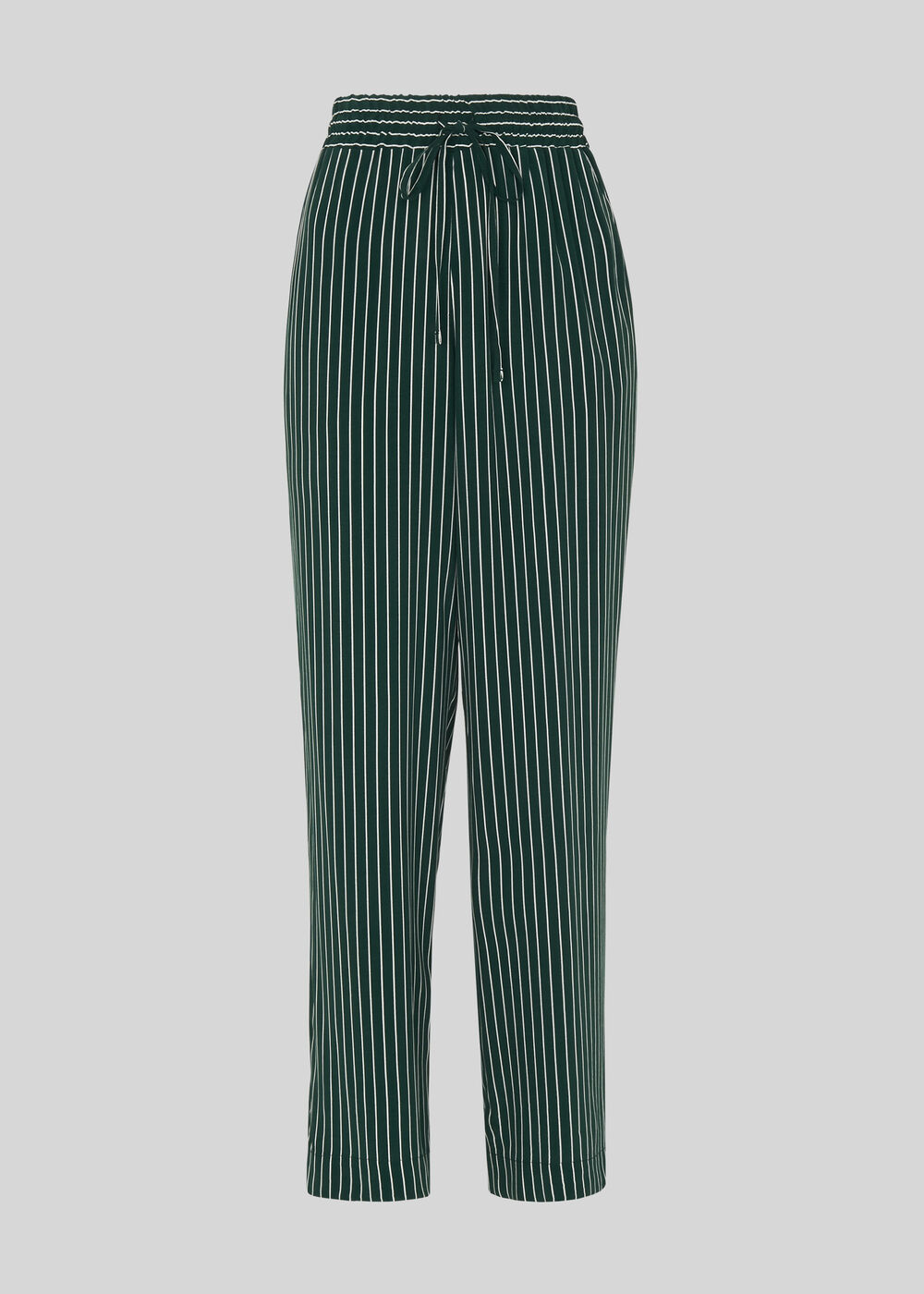 Stripe Wide Leg Trouser Green