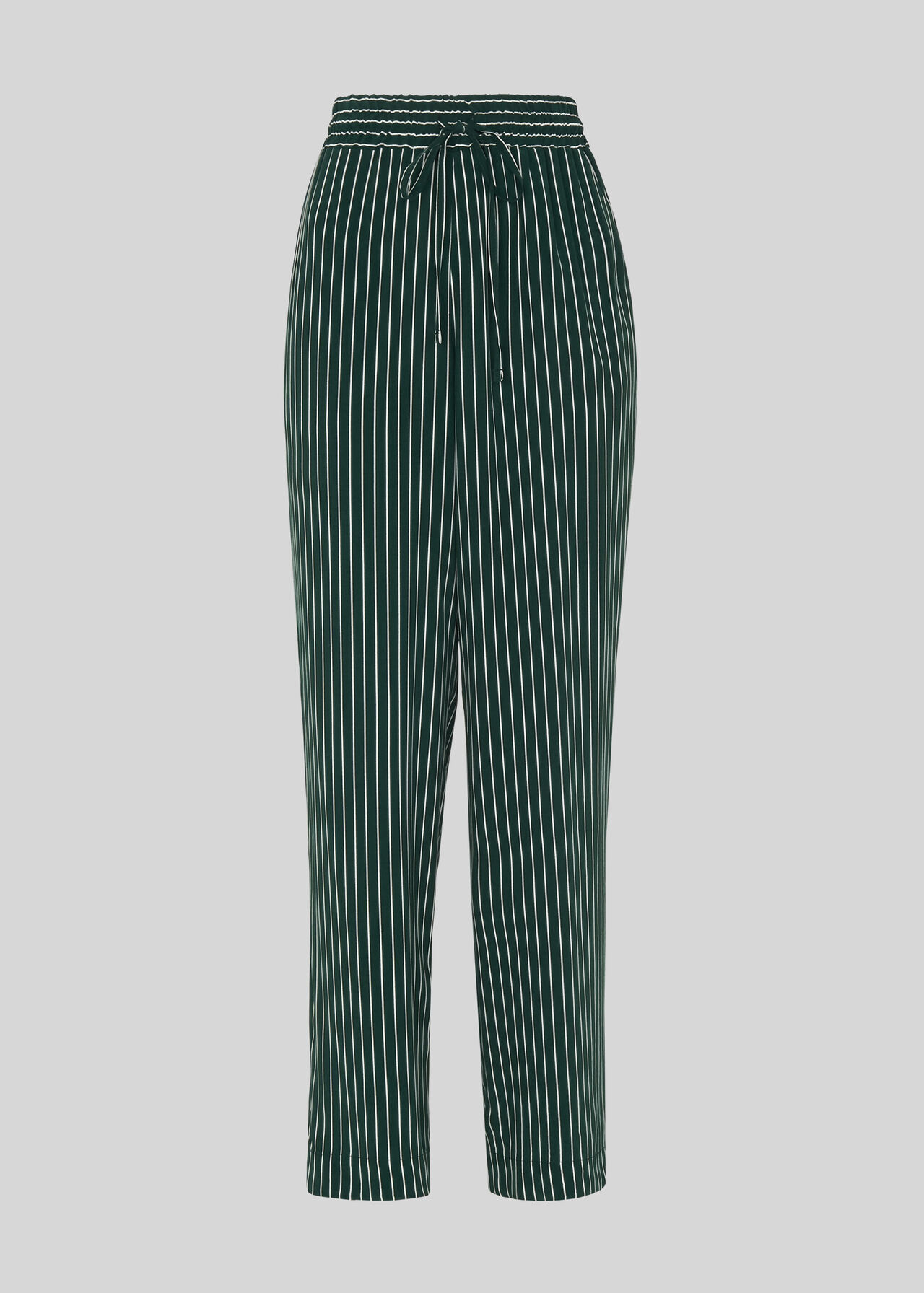 Stripe Wide Leg Trouser Green