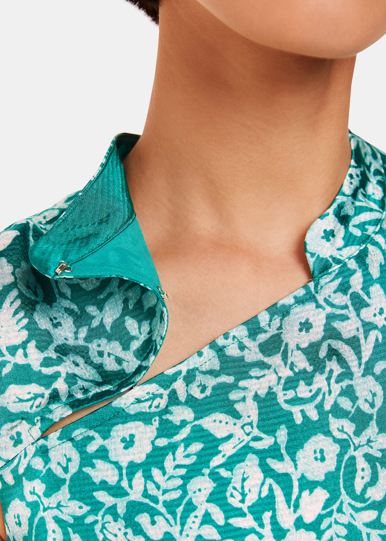 Aria Batik Floral Satin Dress