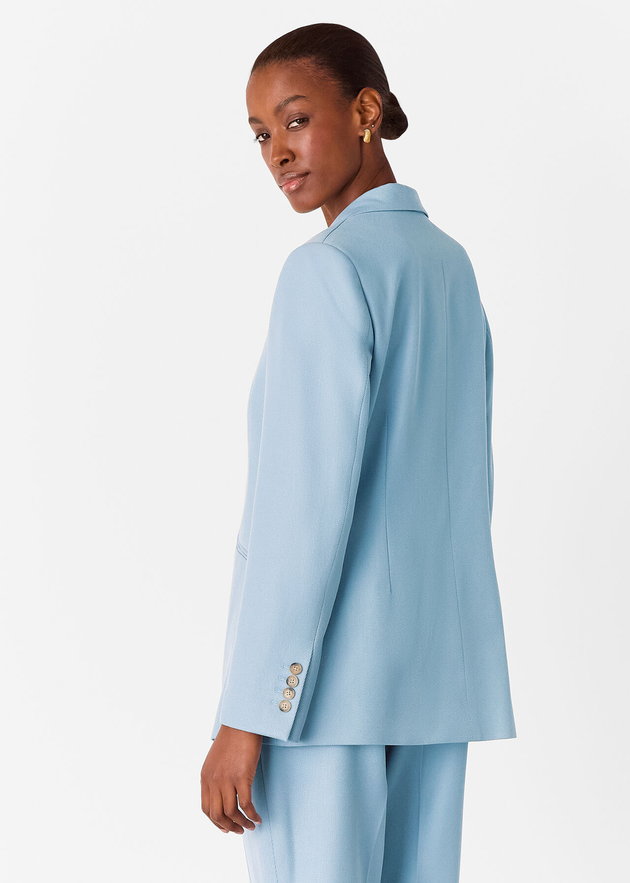 Wool Blend Tailored Blazer