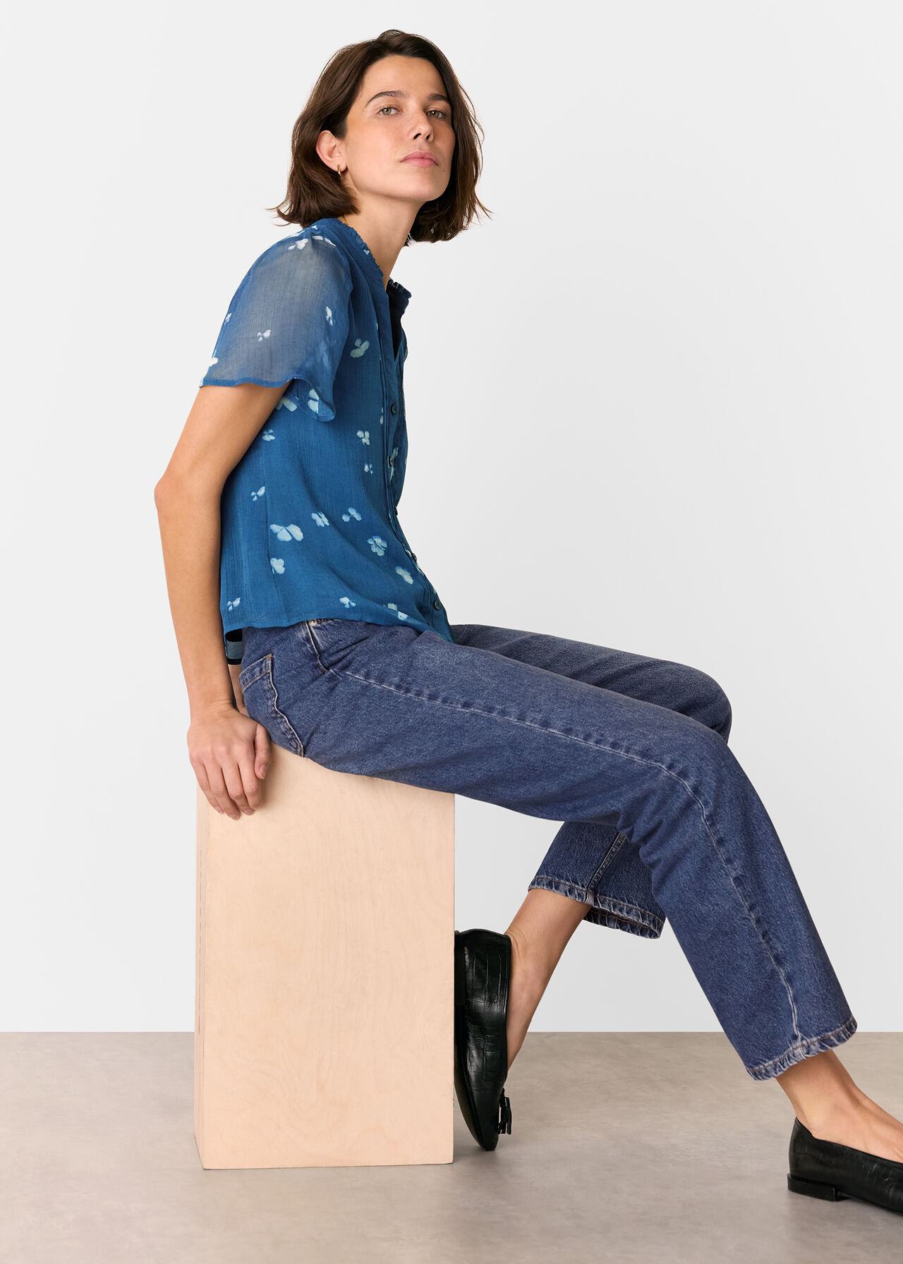 Whistles Sun Bleached Floral Blouse Whistles Sun Bleached Floral Blouse