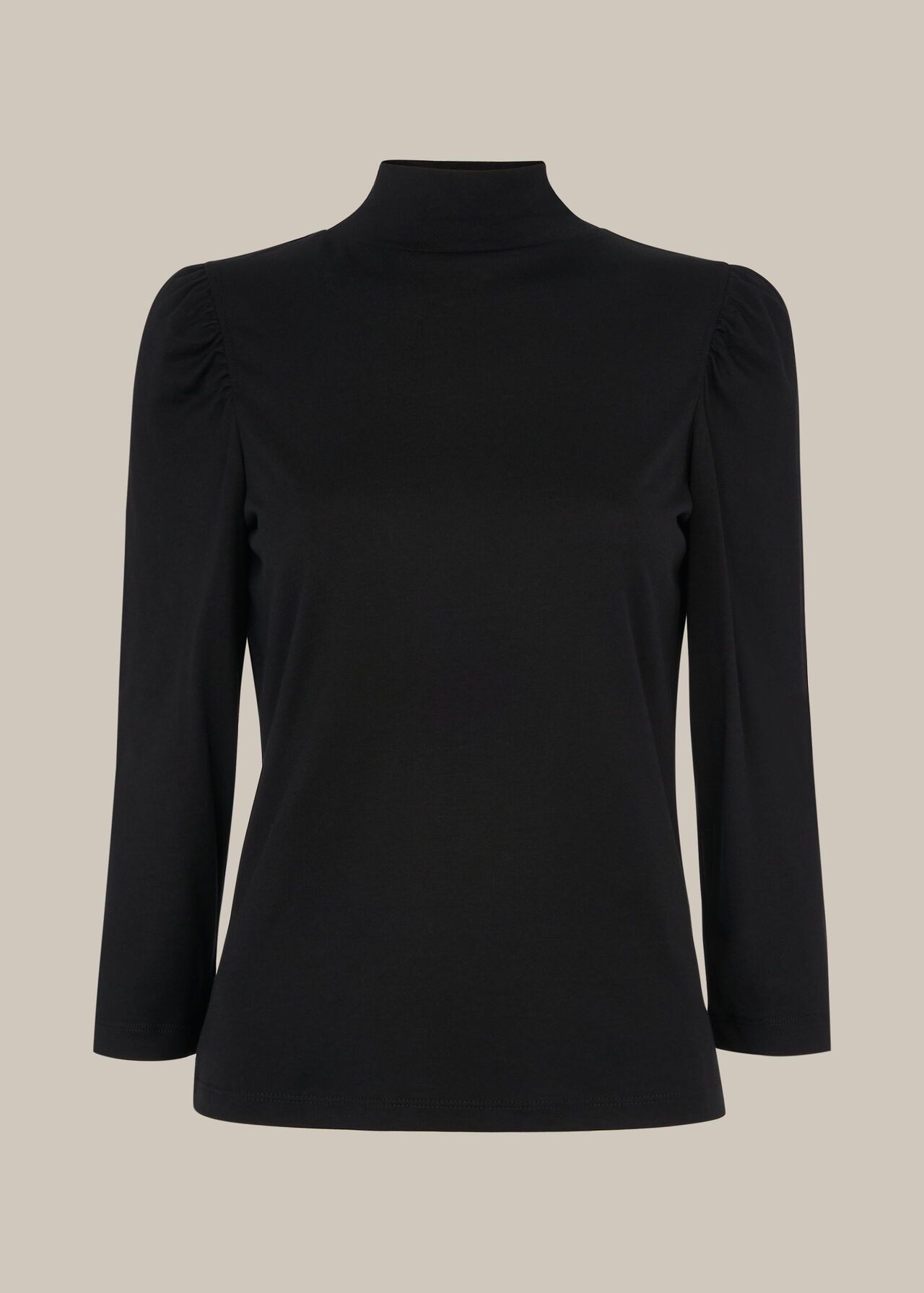 High Neck Puff Sleeve Top