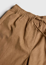 Petite Utility Cotton Barrel Trouser