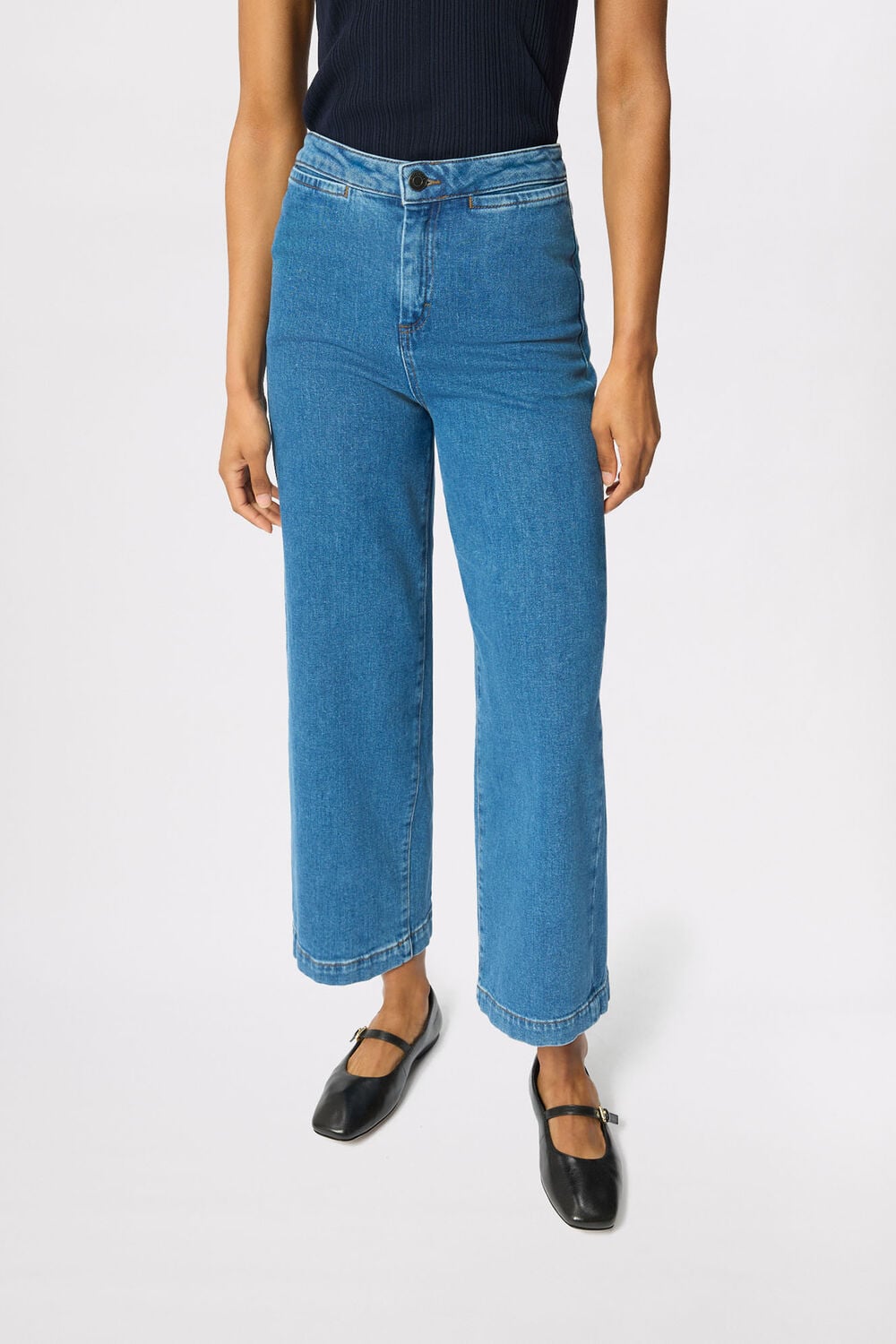 Denim Stretch Straight Ankle Jean