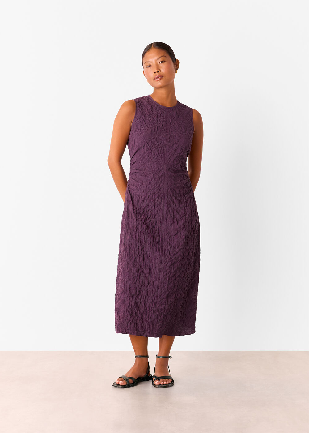 Petite Lori Textured Midi Dress