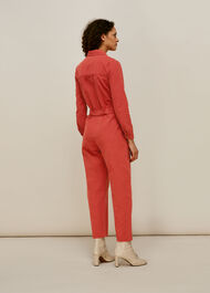 Gabby Denim Jumpsuit Dark Pink
