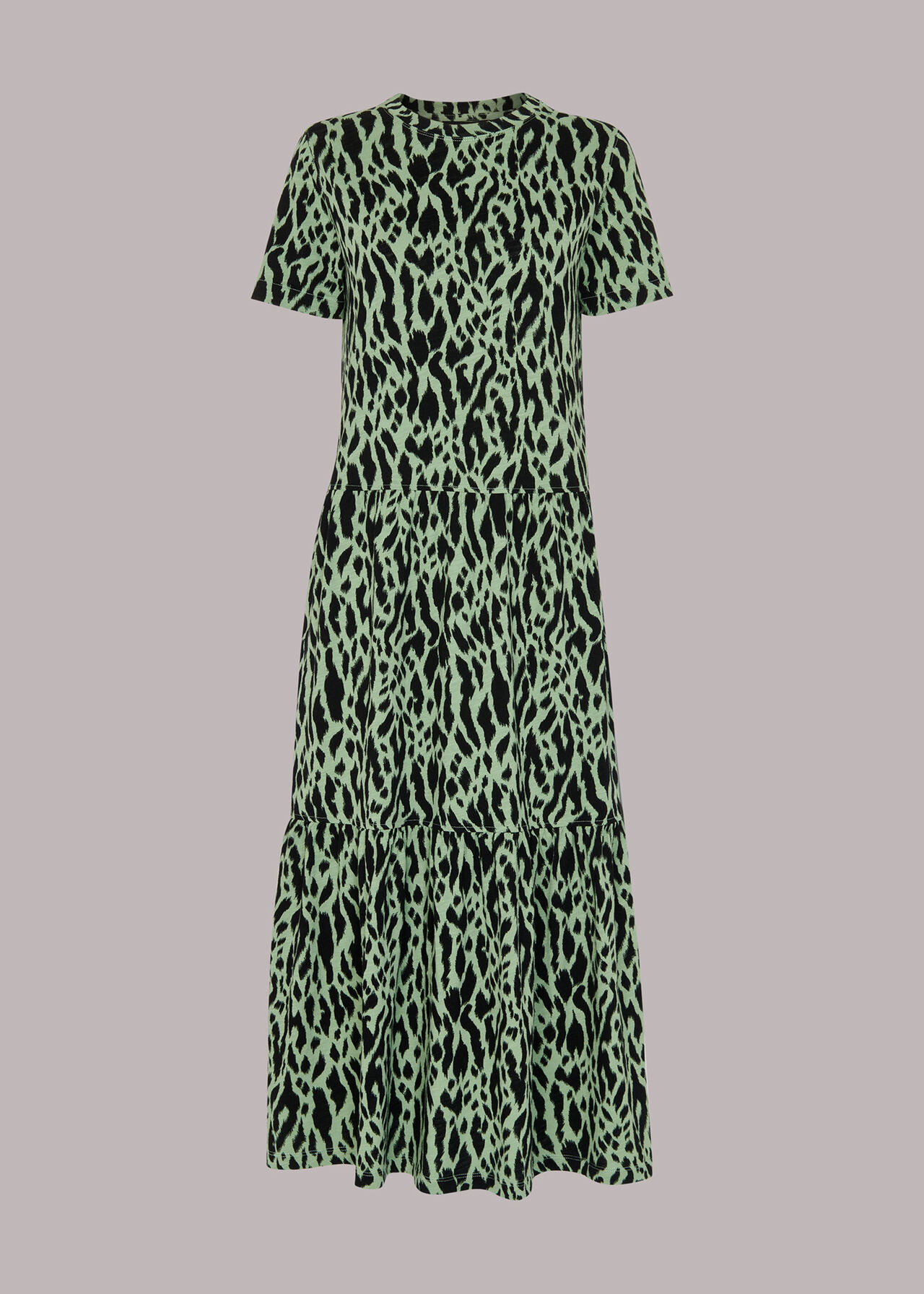 Zebra Tiered Jersey Dress