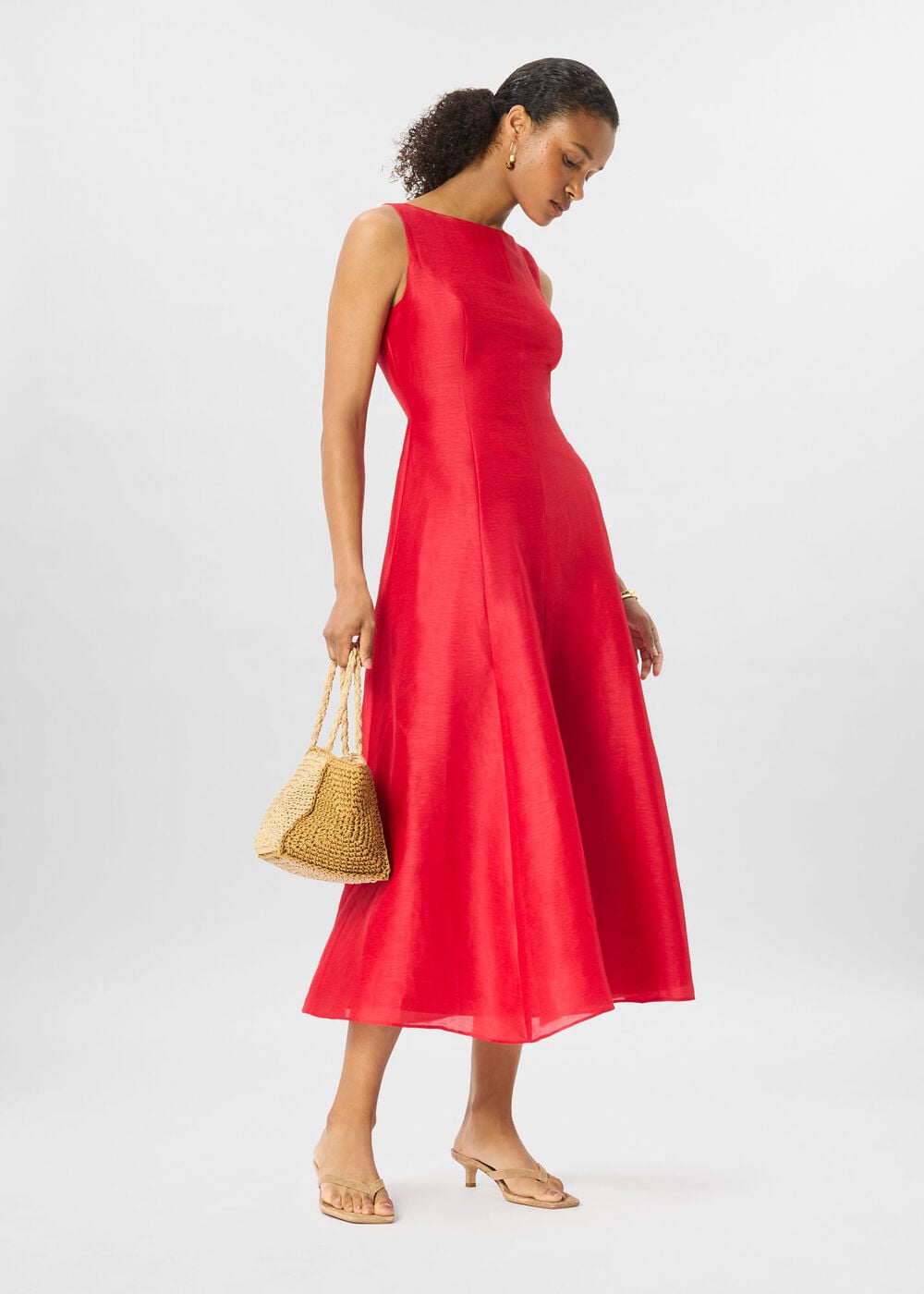 Open Back Silk Blend Dress
