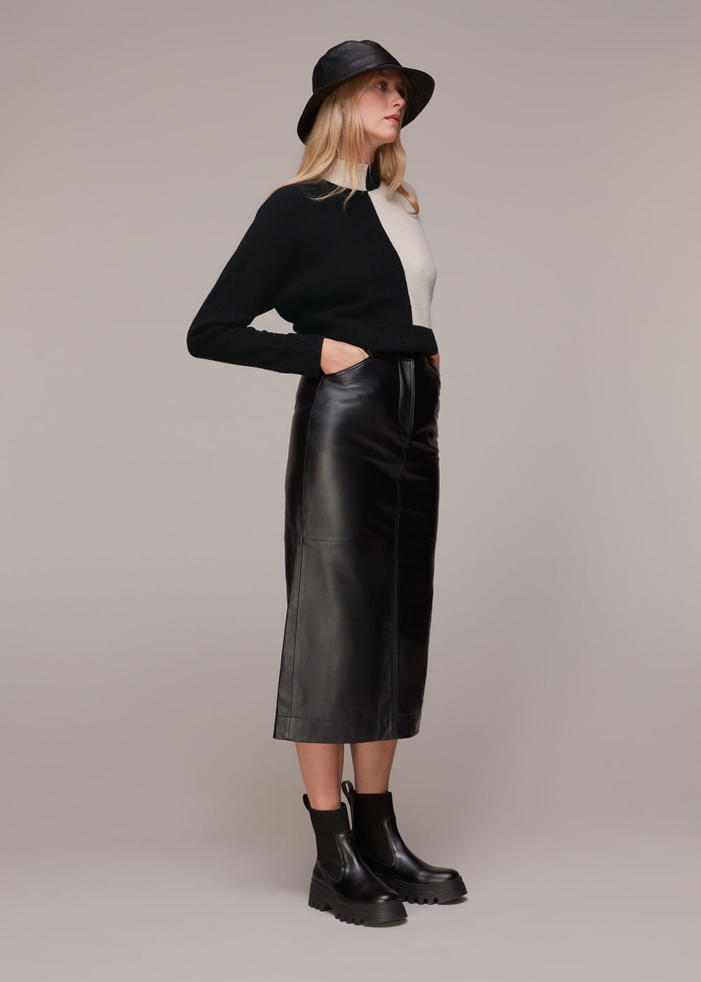 Checkerboard Wool Jumper