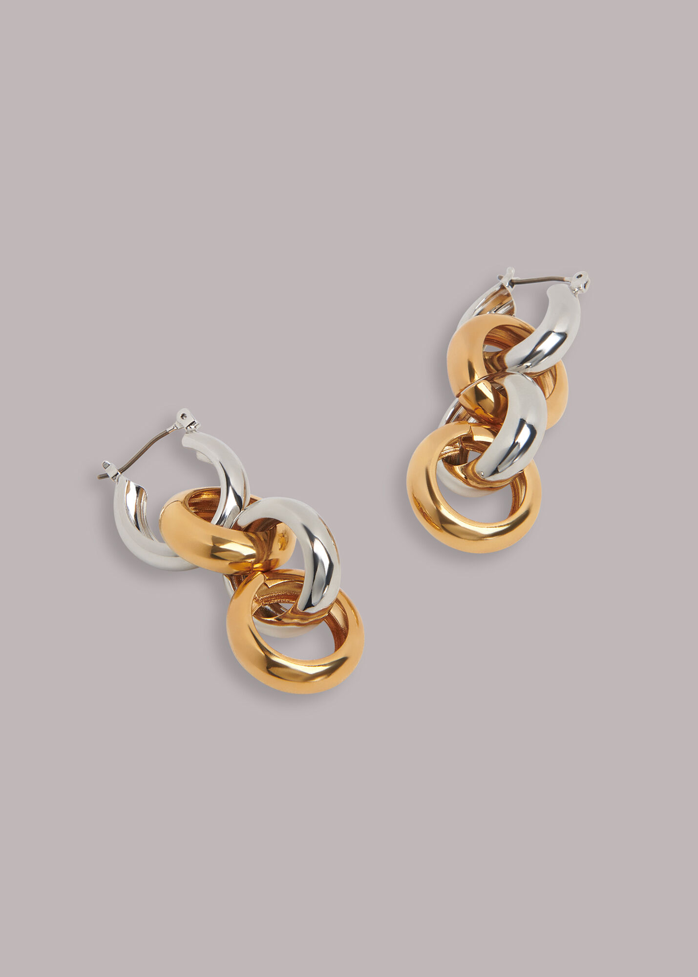 Metal top drop earrings
