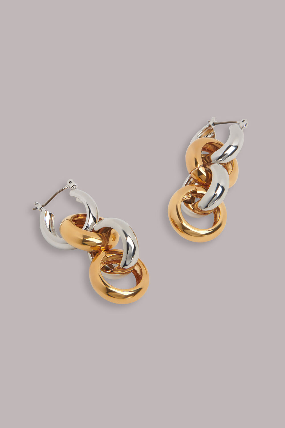 Mixed Metal Drop Earring