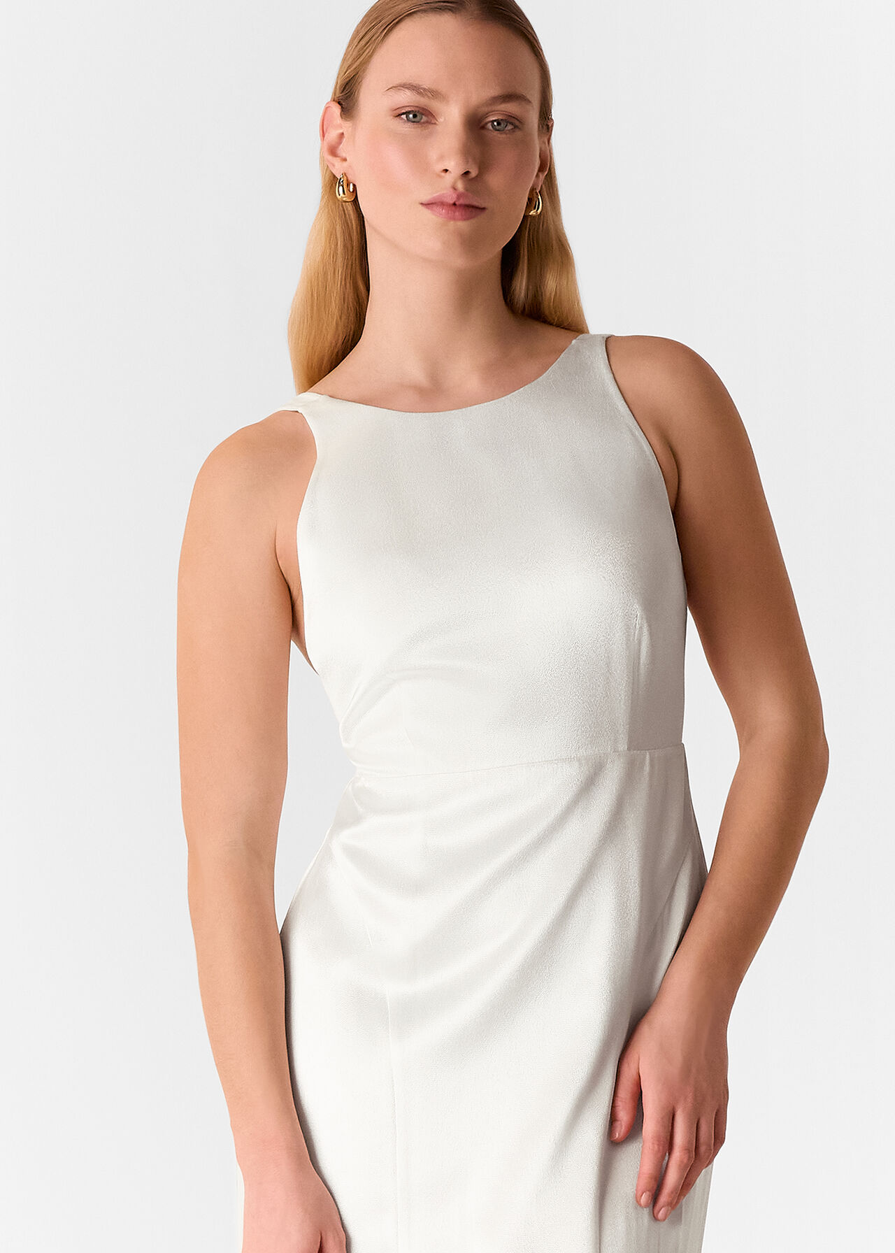 Ivory/Multi Lina Satin Wedding Dress WHISTLES Whistles US