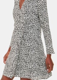 Scribble Print Flippy Dress