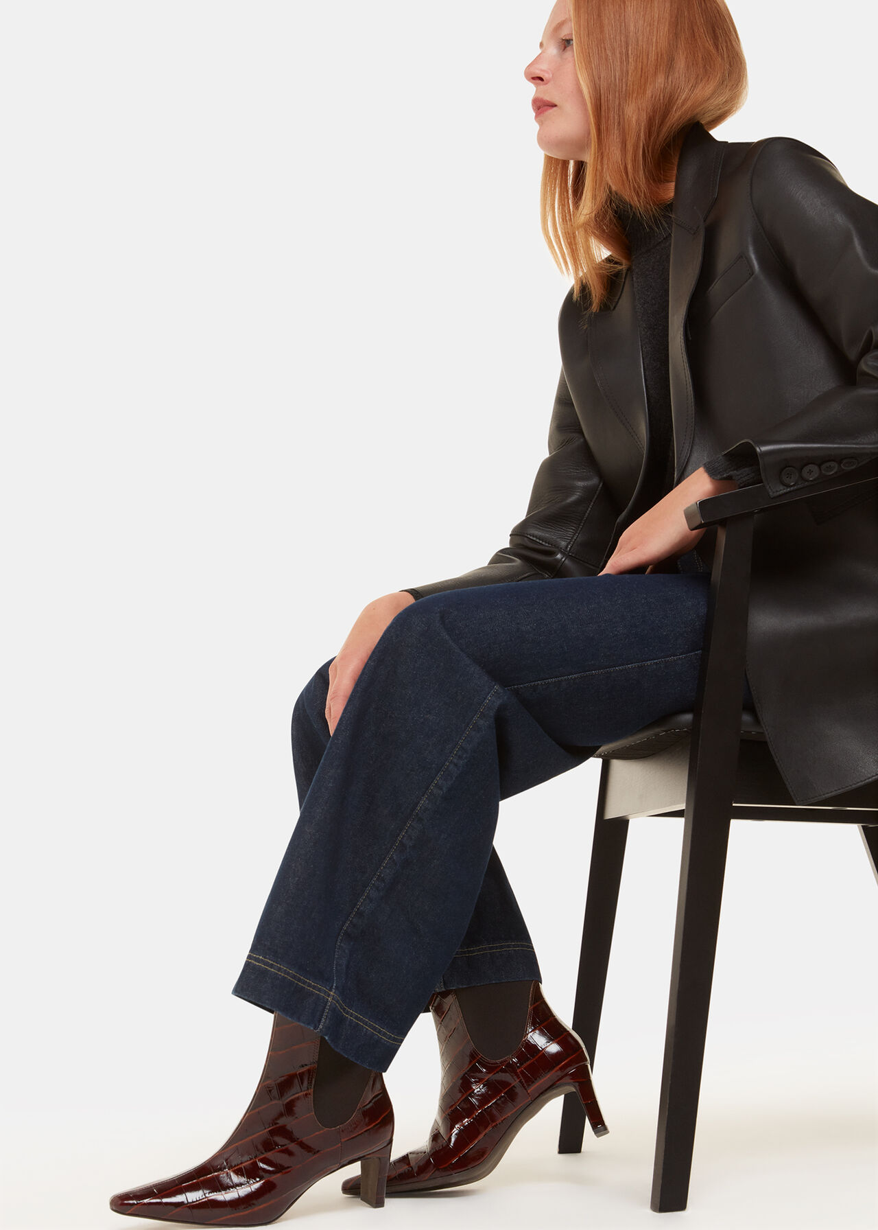 Darla Croc Heeled Boot