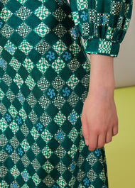 Silk Checkerboard Bias Skirt