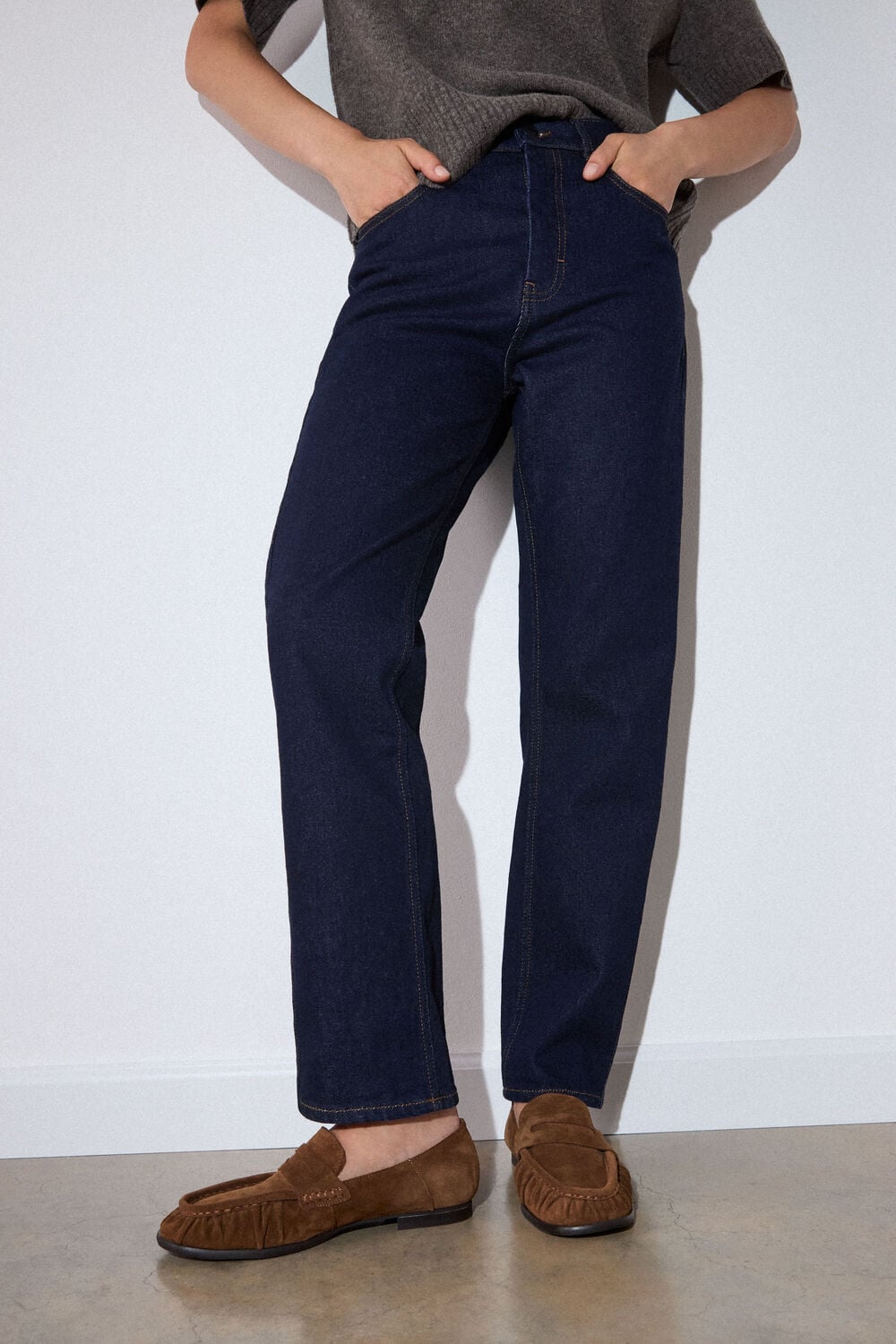 Stretch Stovepipe Leg Jean