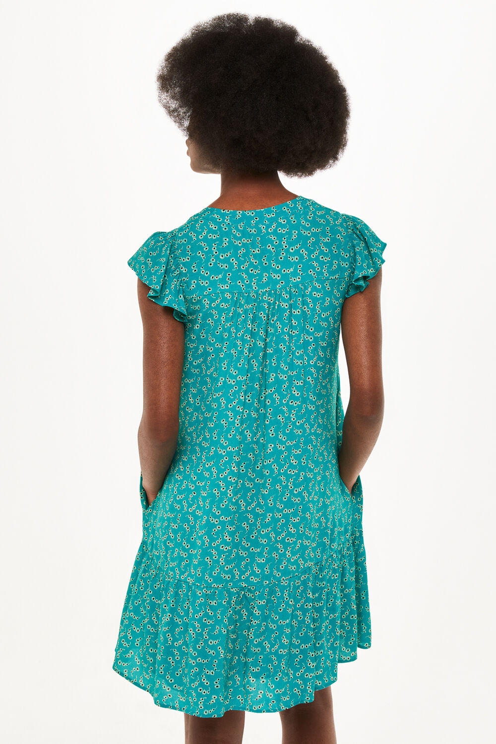 Petite Floral Crescent Flippy Dress