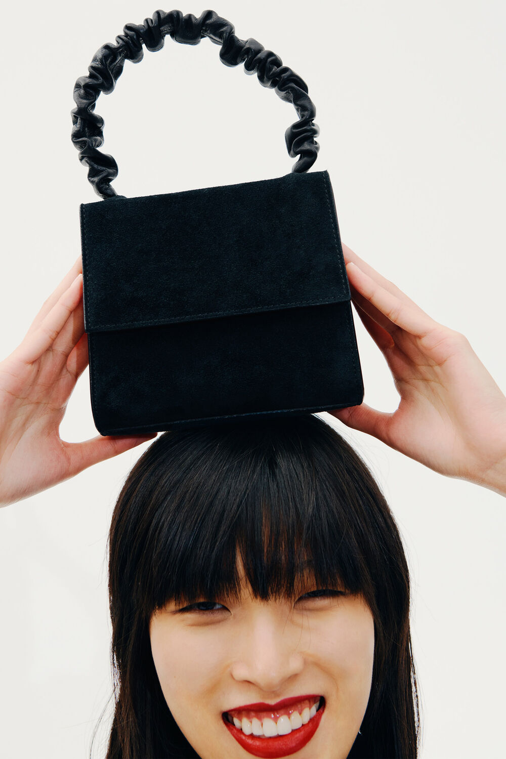Payton Ruched Top Handle Bag