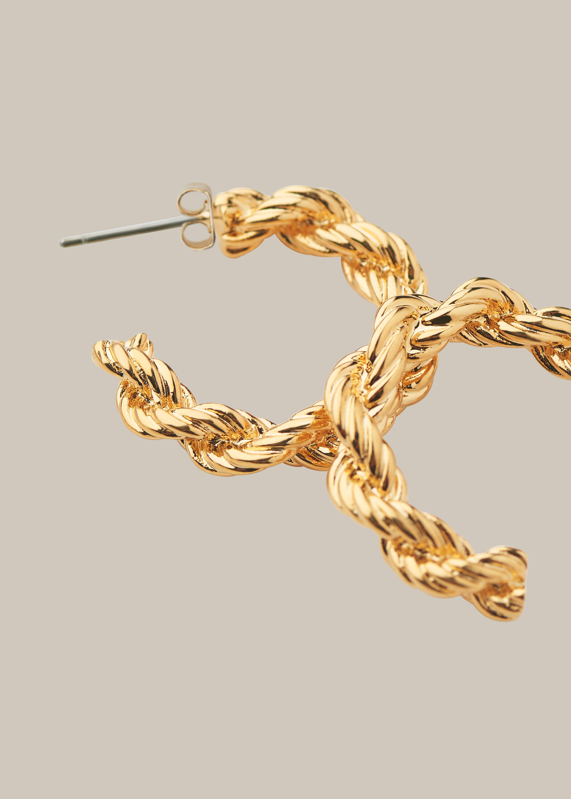 Gold Multi Twisted Rope Hoop WHISTLES