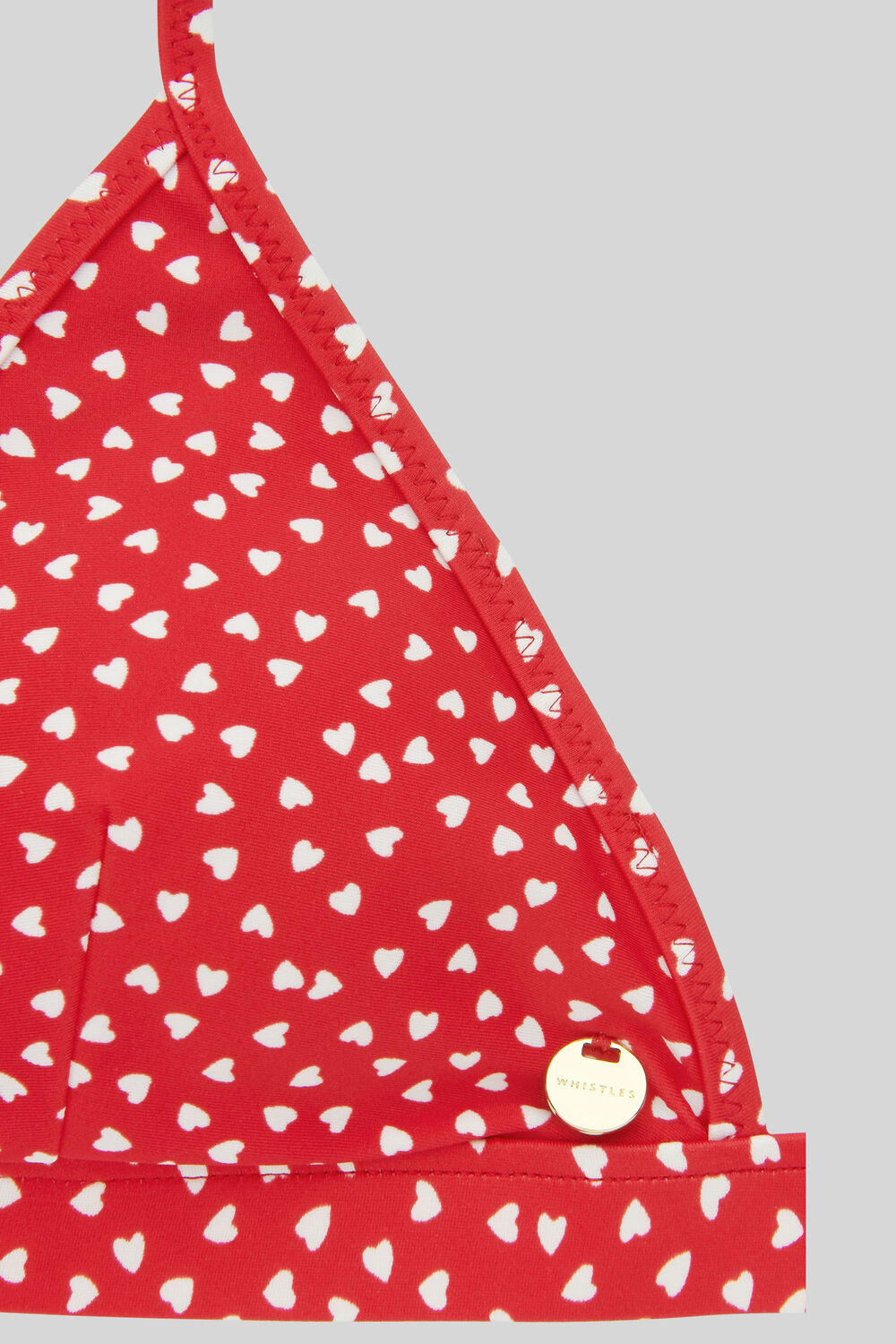 Heart Print Bikini Top Red/Multi