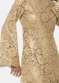 Metallic Lace Mini Dress